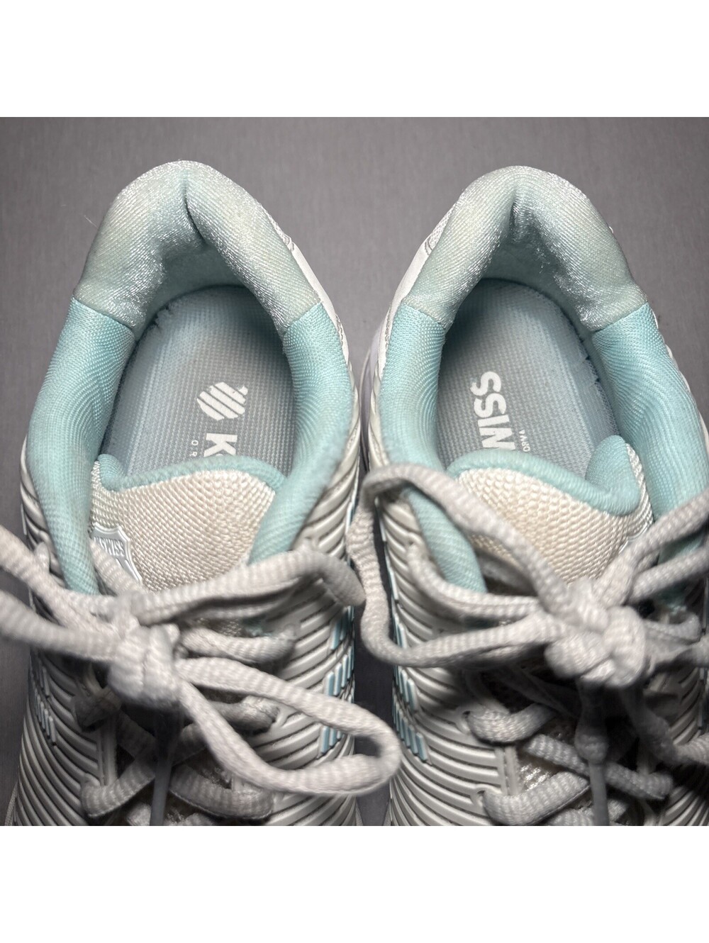 K-Swiss Hypercourt Express 2 Tennis Pickleball Shoes Womens Sz 9.5 White Blue - Picture 9 of 14